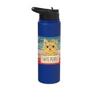 Chat Prison Prison Prisonnier Bad Kitty Mugshot Je déteste Stainless Steel Insulated Water Bottle
