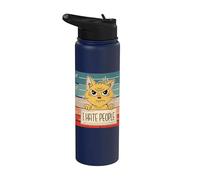 Chat Prison Prison Prisonnier Bad Kitty Mugshot Je déteste Stainless Steel Insulated Water Bottle
