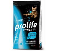 Chat Prolife Stérilisé Grain Free Adult, Semelles et pommes de terre, aliments secs complets pour chats stérilisés, de toutes tailles, sans céréales, lot de 1,5 kg.