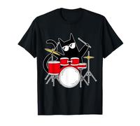 Chat Propriétaire de chat Chaton Musique Joueur de batterie T-Shirt