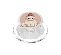 Chat Pudding de Noël pour Les Amateurs de Noël, Les Fans de Vacances PopSockets PopGrip pour MagSafe
