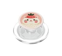 Chat Pudding de Noël Rose pour Les Amateurs de Noël PopSockets PopGrip pour MagSafe