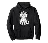 Chat Punk Rebelle Sweat à Capuche