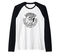Chat Purrfect Warrior Pose Yoga Manche Raglan
