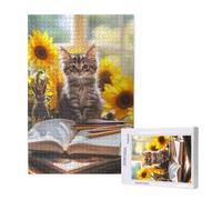 Chat Puzzle 1000 Pièces Adultes Puzzle Animal Classique, Activite Manuelle Adulte, Puzzles de Jeu Stimulants, Puzzles Impossible, Enjoy Activités de défi Familial pour Ies Soirées de Jeu,p1194t