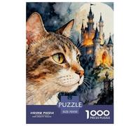 Chat Puzzle 1000 Pièces Animal Mignon - Détente Garantie, Défi Ludique pour Adultes, Déco Artistique, Poster + Cadeau Prêt, 70x50cm/1000pcs