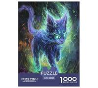 Chat Puzzle 1000 Pièces Cadeau Unique Jeu Éduchatif Défi Jouet À De Qualité Supérieure Peinture Art pour Adultes Et Enfants À Partir De 12 Ans 38x26cm/1000pcs