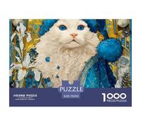 Chat Puzzle 1000 pièces Cute Pets - Cadeau Créatif Et Relaxant, Puzzle pour Adultes, Poster Mural Et Emballage Premium Inclus, 70x50cm/1000pcs