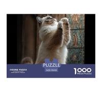 Chat Puzzle 1000 Pièces Cute Pets - Cadeau Original, Relaxation Mentale, Poster Décoratif, Pièces Épaisses & Solides, 70x50cm/1000pcs