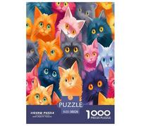 Chat Puzzle 1000 Pièces Educa Jouet en Bois Cadeau Unique De l'art De La Décoration Jeu Éduchatif Challenge Toy Adultes Et Enfants À Partir De 14 Ans 38x26cm/1000pcs