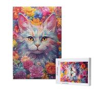 Chat Puzzle 1500 Pièces Adultes Puzzle Coloré Classique, Activite Manuelle Adulte, Puzzles de Jeu Stimulants, Puzzles impossible, Enjoy Activités de défi Familial pour Ies Soirées de Jeu,p1185t