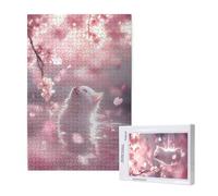 Chat Puzzle 1500 Pièces Adultes Puzzle Fleur Classique, Activite Manuelle Adulte, Puzzles de Jeu Stimulants, Puzzles impossible, Enjoy Activités de défi Familial pour Ies Soirées de Jeu,p1438t