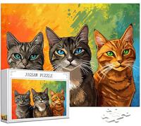 Chat Puzzle 2000 Pièces Adultes, DIY Puzzle style japonais Couleur Puzzles, Jigsaw Jeu éducatif effrayant, Ddifficile pour Adultes avec Emballage Cadeau for Decoration Chambre Murale, Cadeau, Model249