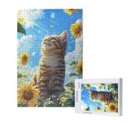 Chat Puzzle 2000 Pièces Adultes Puzzle Fleur Classique, Activite Manuelle Adulte, Puzzles de Jeu Stimulants, Puzzles Impossible, Enjoy Activités de défi Familial pour Ies Soirées de Jeu,p1560t