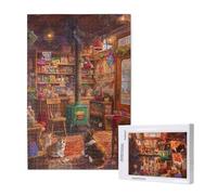 Chat Puzzle 2000 Pièces Adultes Puzzle Librairie Classique, Activite Manuelle Adulte, Puzzles de Jeu Stimulants, Puzzles Impossible, Enjoy Activités de défi Familial pour Ies Soirées de Jeu,p1706t