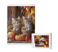 Chat Puzzle 300 Pièces Adultes Puzzle Automne Classique, Activite Manuelle Adulte, Puzzles de Jeu Stimulants, Puzzles impossible, Enjoy Activités de défi Familial pour Ies Soirées de Jeu,p1681t