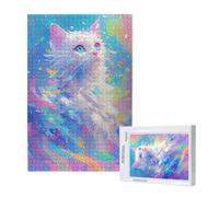 Chat Puzzle 300 Pièces Adultes Puzzle Dessin animé Classique, Activite Manuelle Adulte, Puzzles de Jeu Stimulants, Puzzles impossible, Enjoy Activités de défi Familial pour Ies Soirées de Jeu,p1741t