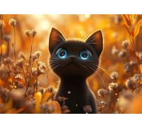 Chat Puzzle 500 Pieces Adultes Animal Puzzles Classiques Panorama Bois Difficile Impossible Geant Jigsaw Jeu éducatif Défi Jouet pour Enfants et Adulte dès 14 Ans Cadeau Homme Femme Boxed P-930