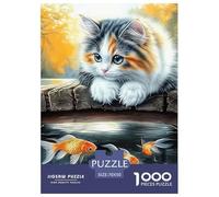 Chat, Puzzle De 1000 Pièces, Construction Artistique Captivante Menant À Un Résultat Décoratif Élégant, Ajout Raffiné Et Original pour Salons, Chambres Ou Espaces Communs, Adapté Aux 12 Ans Et Plus,