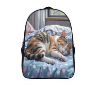 chat qui dort cartable laptop élégant 12 ans et plus cartable fille primaire 2 compartiment chambre à coucher sac d'école imprimé en 3d-16,garçons et filles pour les voyages les affaires
