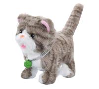 Chat Qui Marche Électrique - Animal En Peluche ABS 17x10x18 Cm, 12 Chansons Intégrées, Fonctions D'enregistrement D'éclairage, Fonctionne Sur Piles | Jouet Chantant Interactif Réaliste Pour Garçons Et