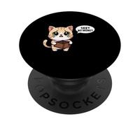 Chat Qui pleure ne voit Pas d'argent drôle Broke Student PopSockets PopGrip Adhésif