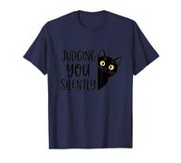 Chat Qui Vous Juge en Silence, Chat Noir drôle, Maman, Papa T-Shirt