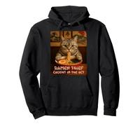 Chat Ramen - Chat américain à Poil Court - Voleur de Ramen - Grunge Sweat à Capuche
