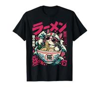 Chat Ramen Japonais Harajuku Grunge Kawaii Tokyo Anime T-Shirt