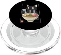 Chat Ramen Japonais Vintage Mangeant des Nouilles Anime Style Art PopSockets PopGrip pour MagSafe
