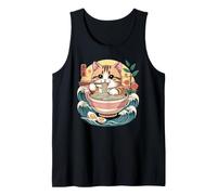 Chat Ramen Kawaii avec Bol Japonais Kanji Débardeur