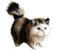 Chat réaliste mignon chat debout en peluche simulée fausse fourrure artificielle poupée de chat décoratif détaillé faux chat accessoire de photographie faux chat décor de chat chats en peluche qui sem
