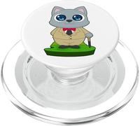 Chat Retraité Canne PopSockets PopGrip pour MagSafe