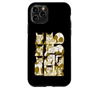 Chat rétro du Milieu du siècle Art Moderne Chat Coque pour iPhone 11 Pro