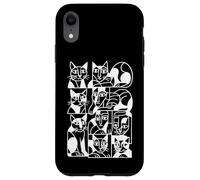 Chat rétro du Milieu du siècle Art Moderne Chat Coque pour iPhone XR