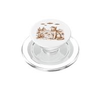 Chat rétro OVNI Desert Vintage Illustration Alien Sci-FI Art PopSockets PopGrip pour MagSafe