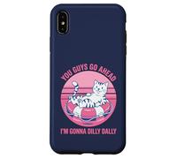 Chat rétro You Guys Go Ahead I'm Gonna Dilly Dally Coque pour iPhone XS Max