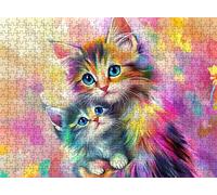 Chat rêve-3 Puzzle 2000 Pièces pour Adultes, Format 99 x 70 cm, Challenge Casse-Tête de Famille, Loisirs Créatifs et Relaxation, Pièces Robustes avec Lettres au Dos, Décor Murale Salon f0-693