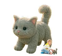 Chat Robot - Blanc Réaliste Qui A L'air Réel, Chats en Peluche pour Filles Et Garçons, Maman en Peluche avec Bébés Chatons pour Cadeaux De Fête d'anniversaire De Saint-Valentin | Figurin