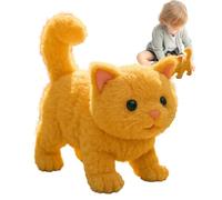 Chat Robot - Blanc réaliste Qui Ressemble à de Vraies Chatons en Peluche pour Filles et Maman en Peluche avec bébé pour la Saint-Valentin, Un Anniversaire, Une fête, des Cadeaux