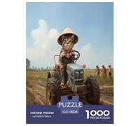 Chat Rural Chinois Puzzles 1000 Pieces Cadeau Unique Jeu Éduchatif Défi Jouet À De Qualité Supérieure Peinture Art pour Adultes Et Enfants 38x26cm/1000pcs
