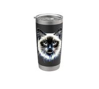 Chat Sacré de Birmanie Birman Cat Doux de Birmanie Chats Gobelet isotherme en acier inoxydable double paroi