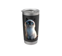 Chat Sacré de Birmanie Birman Cat Doux de Birmanie Chats Gobelet isotherme en acier inoxydable double paroi