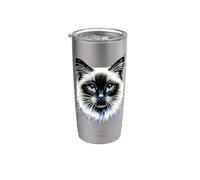 Chat Sacré de Birmanie Birman Cat Doux de Birmanie Chats Gobelet isotherme en acier inoxydable double paroi