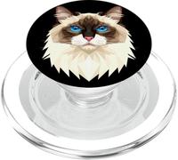 Chat Sacré de Birmanie Birman Cat Doux de Birmanie Chats PopSockets PopGrip pour MagSafe