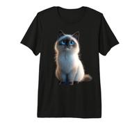 Chat Sacré de Birmanie Birman Cat Doux de Birmanie Chats T-Shirt Haut de Gamme