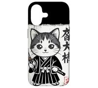 Chat Samouraï 侍大将 Art Kawaii Japonais Manga Amoureux des Coque pour iPhone 17