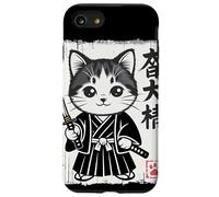 Chat Samouraï 侍大将 Art Kawaii Japonais Manga Amoureux Des Coque pour iPhone SE (2020) / 7 / 8