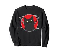 Chat samouraï avec deux épées Sweatshirt