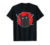 Chat samouraï avec deux épées T-Shirt